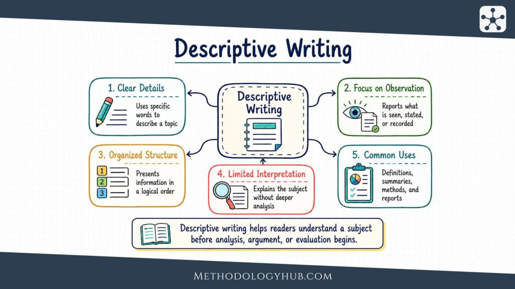Descriptive Writing - Definition and features