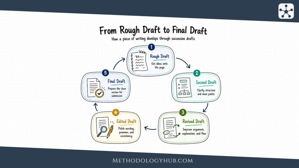 Drafting - Rough draft to final draft - Writing Process