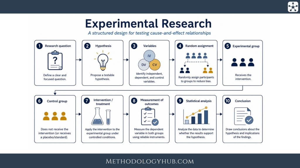 Experimental Research Process - Steps - MethodologyHub.com