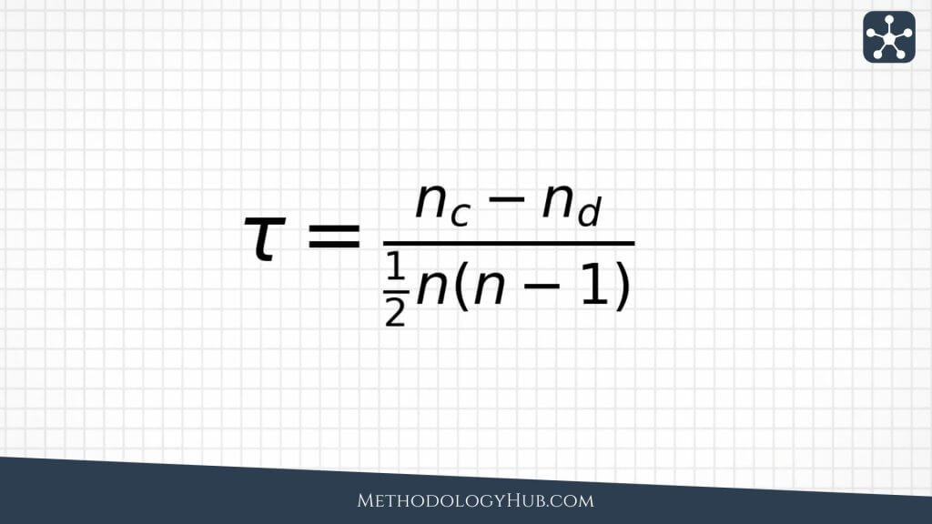 Kendall's tau formula - Correlation Analysis