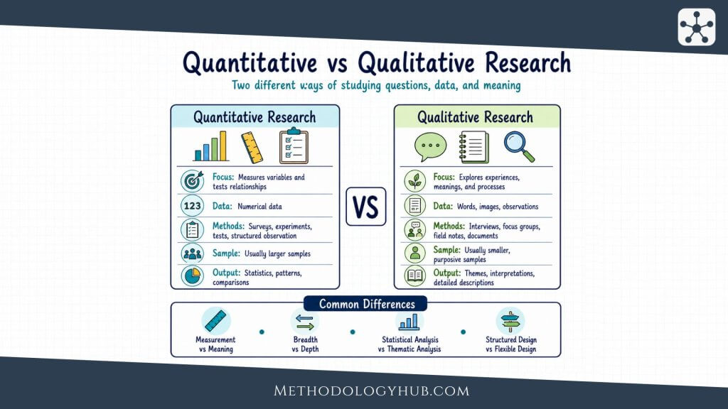 Quantitative vs Qualitative Research - MethodologyHub.com