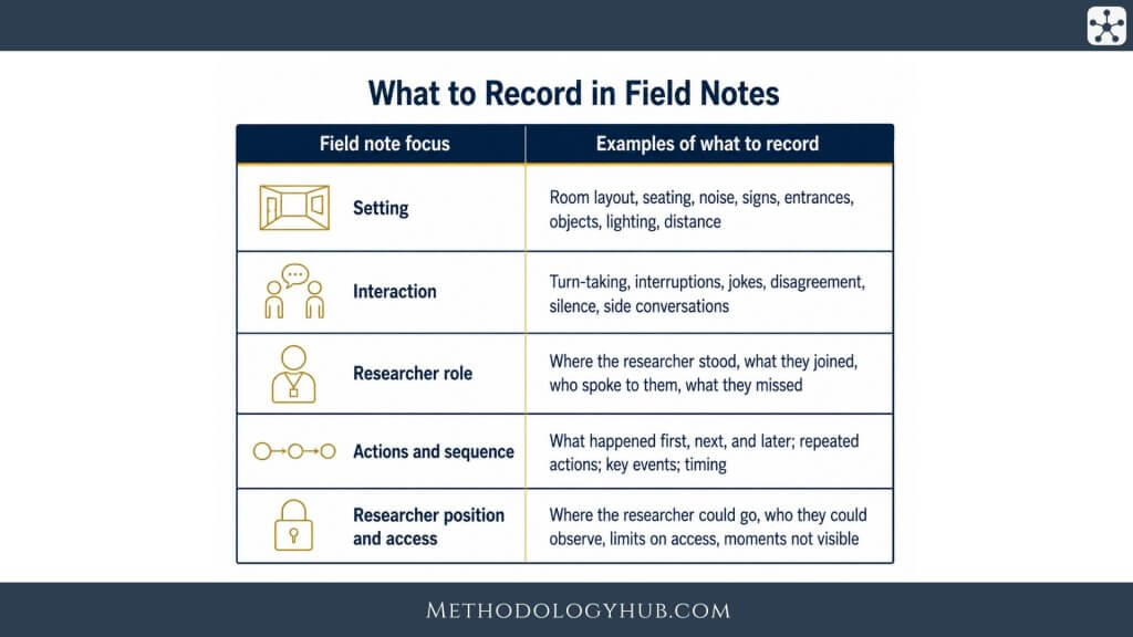 What to Record in Field Notes - MethodologyHub.com